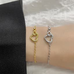 image-Heart-shape Bracelet Fashion Jewelry Versatile Love Bracelet Gift For Girlfriend Valentine's Day