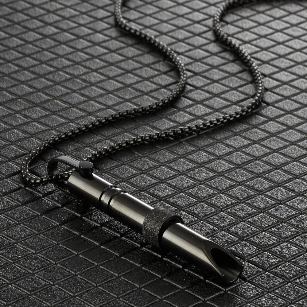 image-Couple Stainless Steel Mindfulness Breathing Necklace For Women Men Anxiety Relief Pendant Stress Panic Attack Relief Meditation