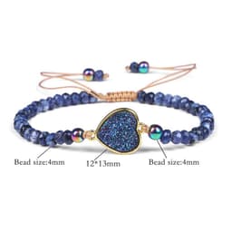 image-Natural Stone Woven Bracelet Mixed Shape Beads Bracelet Quartz Adjustable Rope Bracelets For Men Women Charm Fashion Jewelry