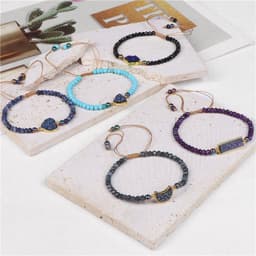 image-Natural Stone Woven Bracelet Mixed Shape Beads Bracelet Quartz Adjustable Rope Bracelets For Men Women Charm Fashion Jewelry