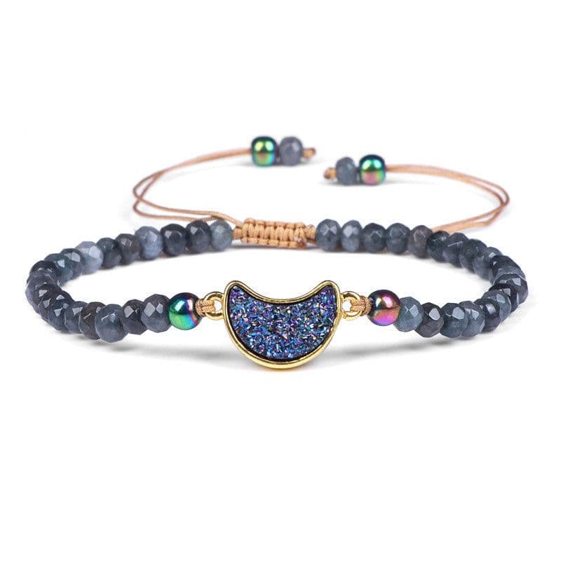 image-Natural Stone Woven Bracelet Mixed Shape Beads Bracelet Quartz Adjustable Rope Bracelets For Men Women Charm Fashion Jewelry