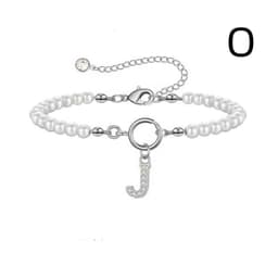 image-2024 New Fashion Toggle Clasp Initial Bracelet Women A-Z Letter Pendant 6mm Pearl Bracelet For Women Jewelry Gift