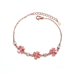 image-Fashion Jewelry Opal Crystal Gemstones Chain Bracelets For Women Femme Zircon Diamonds Rose Gold Jewelry Bijoux Mujer Cute Girlfriend Gifts