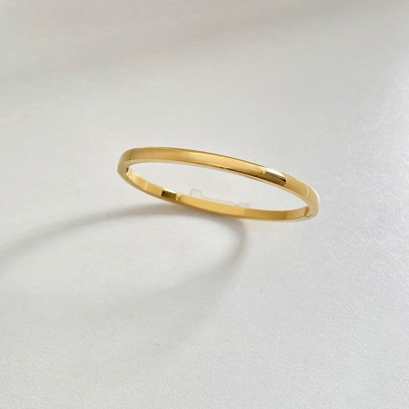 image-Retro Minimalistic Buckle Simple Bracelet Gold Bracelet