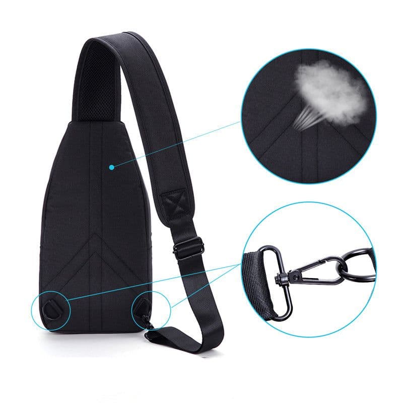 image-Compatible with Apple, Men's Chest Bag Outdoor Leisure Sports Ipad Backpack Male