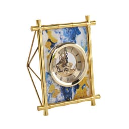 image-European Style Living Room Bedroom Desktop Electronic Silent Metal Clock And Watch Model Room Soft-Covered Clock Accessories