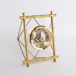 image-European Style Living Room Bedroom Desktop Electronic Silent Metal Clock And Watch Model Room Soft-Covered Clock Accessories