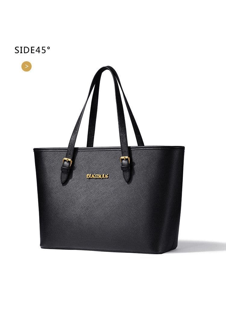 image-Women's Black Big Bag Portable European And American Ladies One Shoulder