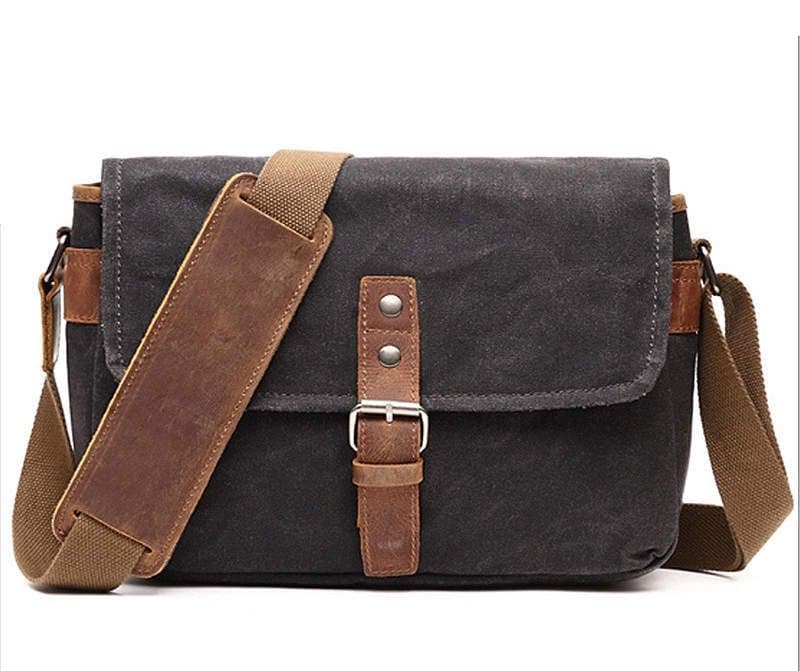 image-Retro Canvas Single Shoulder Camera Photo Messenger Men'S Business Men'S Chest Bag