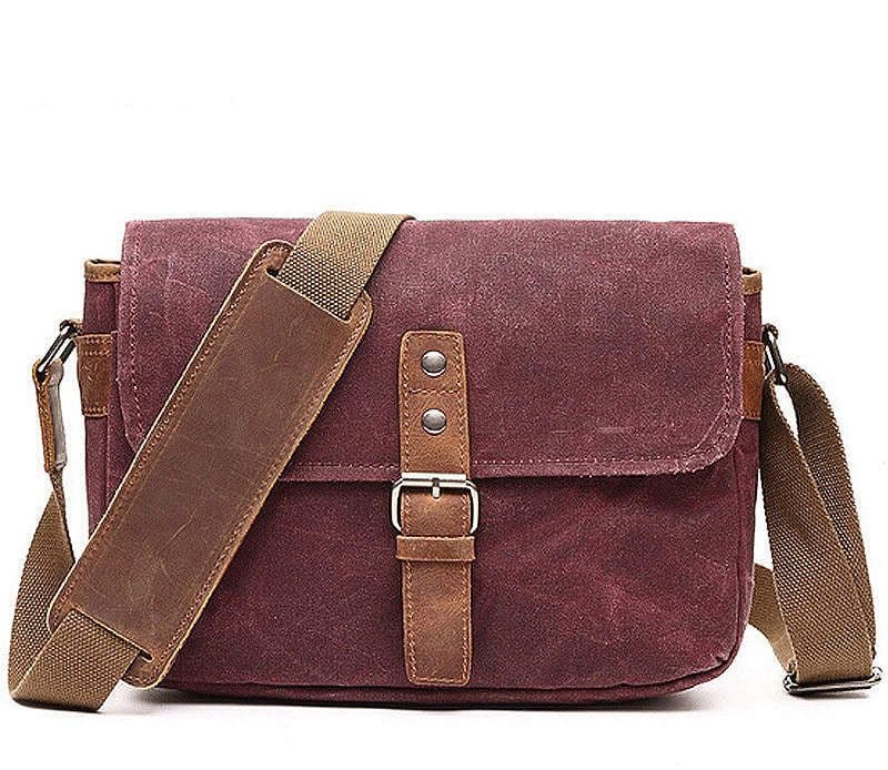 image-Retro Canvas Single Shoulder Camera Photo Messenger Men'S Business Men'S Chest Bag