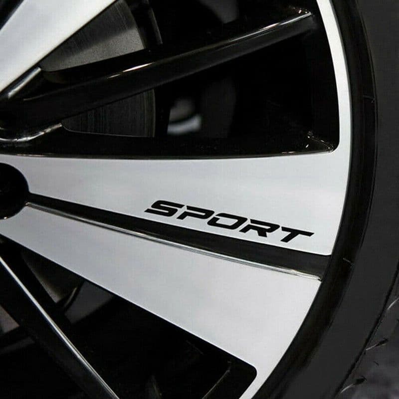 image-New 4 Pcs Car Sticker Sports Font Car Body Sticker