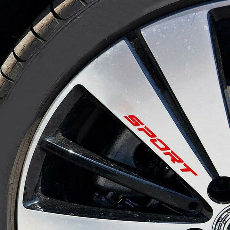 image-New 4 Pcs Car Sticker Sports Font Car Body Sticker