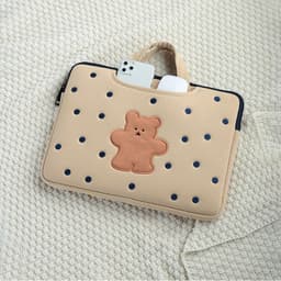 image-Bear Computer Bag Female Portable Cute Notebook Ins Liner Bag