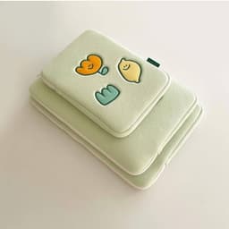 image-Niche Design Lemon Embroidery Flower Laptop Bag