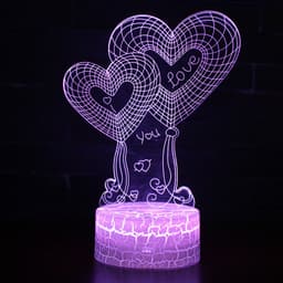 image-I LOVE YOU Sweet Lover Heart Balloon 3D LED USB Lamp Romantic Decorative Colorful Night Light Girlfriend Gift Mothers Day