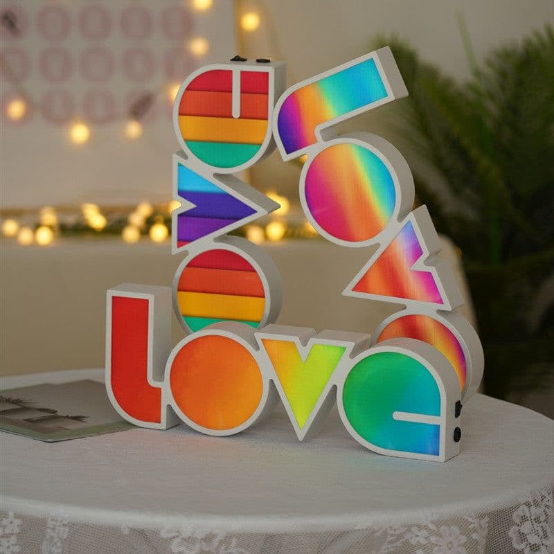 image-Decorative Lights Proposal Confession Holiday Arrangement English LOVE Letters LED Lights'