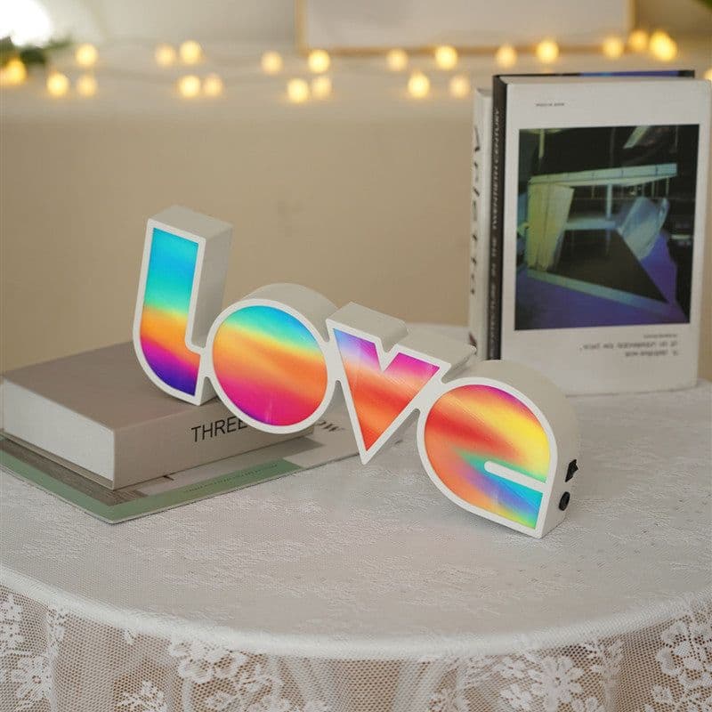 image-Decorative Lights Proposal Confession Holiday Arrangement English LOVE Letters LED Lights'