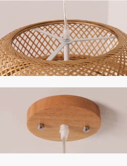 image-Nordic Bamboo Weaving B&B Inn Bamboo Art Chandelier