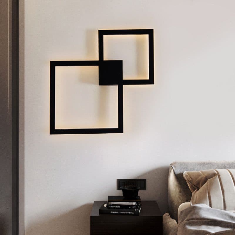 image-Modern Creative Geometric Square Aisle Wall Decoration Lamps