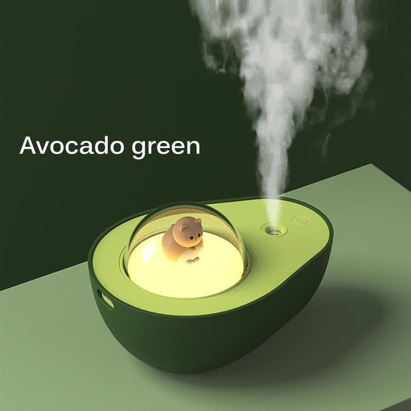 image-Avocado Mini Spray Humidifier USB Charging Night Light Portable Mist Sprayer For Home Car