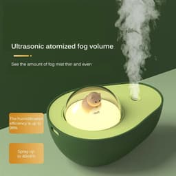 image-Avocado Mini Spray Humidifier USB Charging Night Light Portable Mist Sprayer For Home Car
