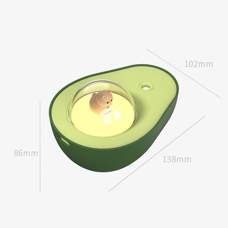 image-Avocado Mini Spray Humidifier USB Charging Night Light Portable Mist Sprayer For Home Car