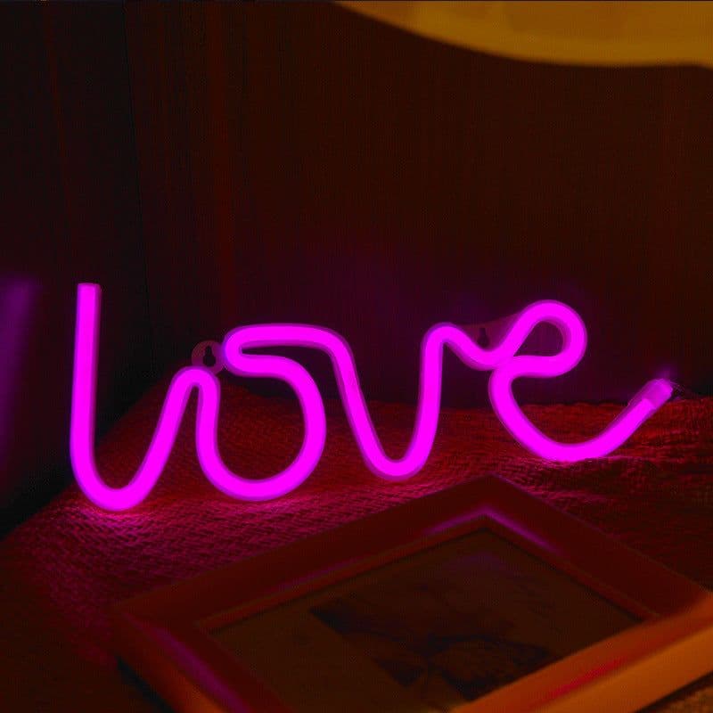 image-Led Neon Sign Light SMD2835 Indoor Night light Love Pink Blue Green Red Model Holiday Xmas Party Wedding Decorations Table Lamps