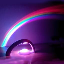 image-LED Colorful Rainbow Night Light Romantic Sky Rainbow Projection Lamp Bedroom Light Home Decoration