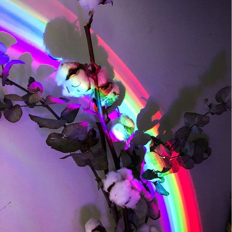 image-LED Colorful Rainbow Night Light Romantic Sky Rainbow Projection Lamp Bedroom Light Home Decoration