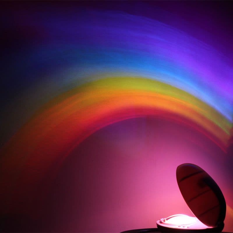 image-LED Colorful Rainbow Night Light Romantic Sky Rainbow Projection Lamp Bedroom Light Home Decoration
