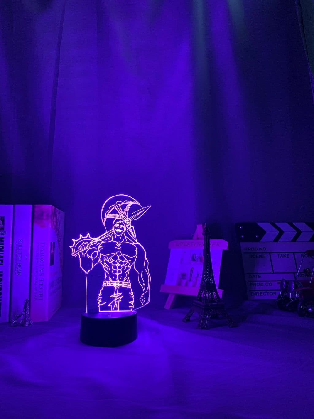 image-Acrylic Night Light Lamp Anime The Seven Deadly Sins Escanor Light Nightlight Kids Table Lamp Escanor Gift for Bed Room Decor