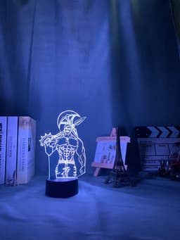 image-Acrylic Night Light Lamp Anime The Seven Deadly Sins Escanor Light Nightlight Kids Table Lamp Escanor Gift for Bed Room Decor