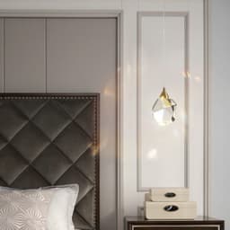 image-All Copper Light Luxury Crystal Chandelier Modern Minimalist Restaurant Three-Head Chandelier