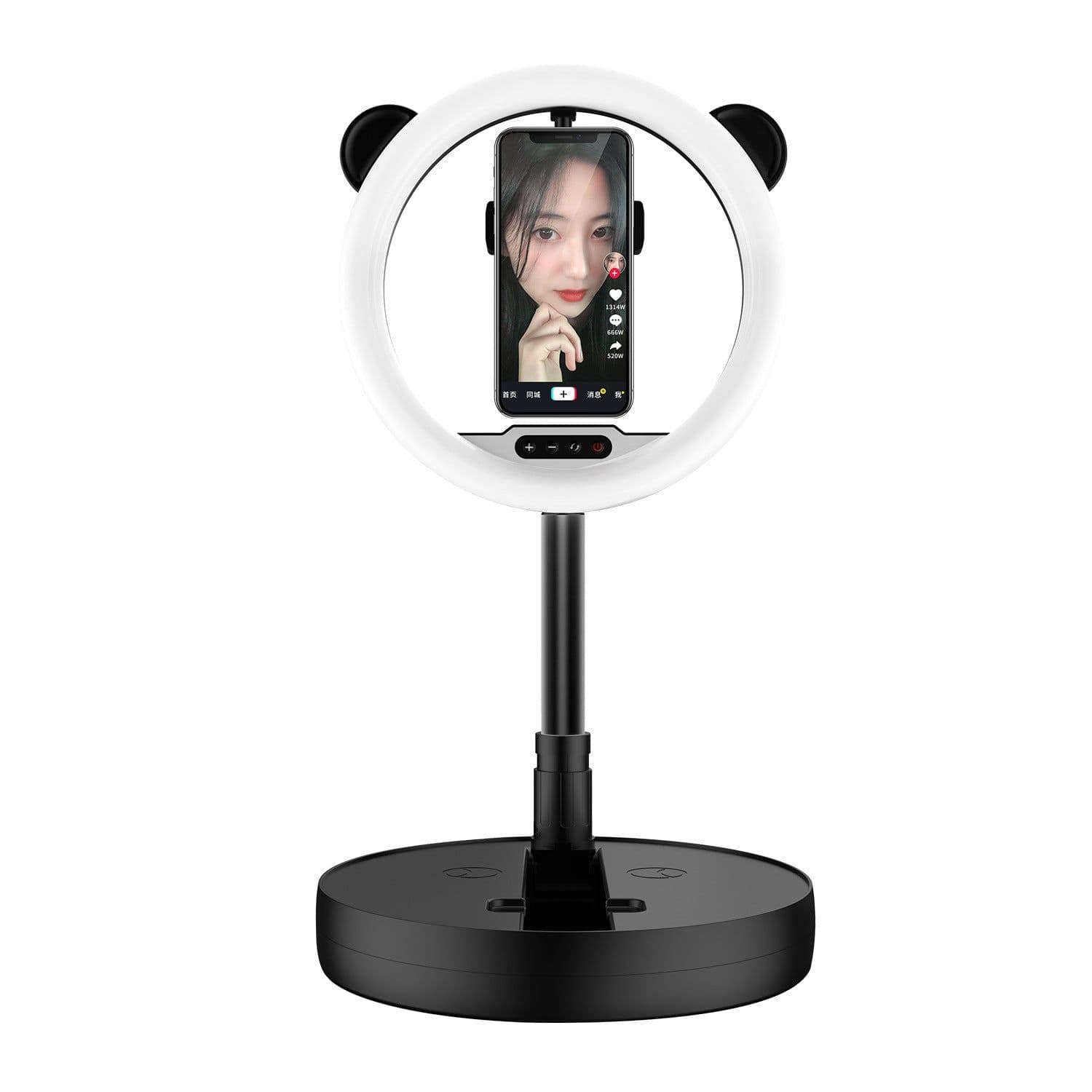 image-Mobile Phone Live Fill Light New Net Celebrity Live Light Integrated Folding Storage LED Ring Light Live Support