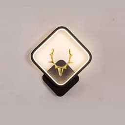 image-Art Deer Antler Wall Lamp Nordic Remote Control Dimmable Wall Lights