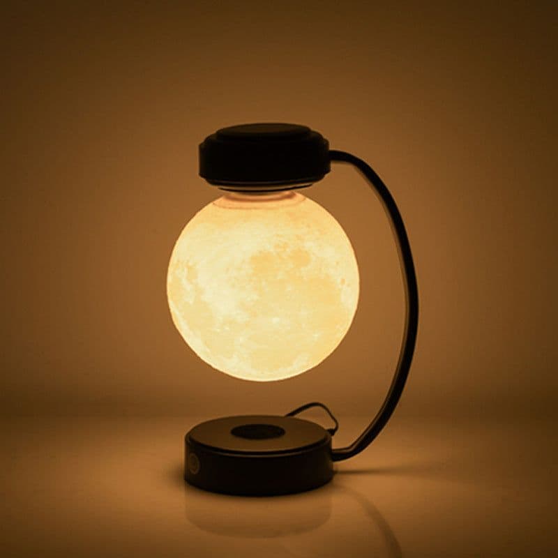 image-Creative Personality Magnetic Levitation Moon Lamp For home Bedside Table Lamp
