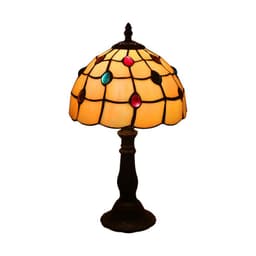 image-Lamp Bedroom Bedside Lamp Retro Bar Yellow Glass Lamp Resin Base Table Lamps Makeup Table Side Table Led Lights