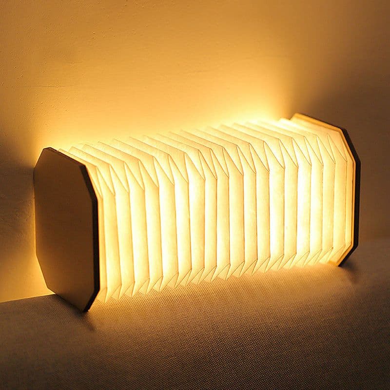 image-Creative Gift Led Portable Retro Lamp Usb Rechargeable Wooden Lamp 360 Degree Folding Organ Lamp