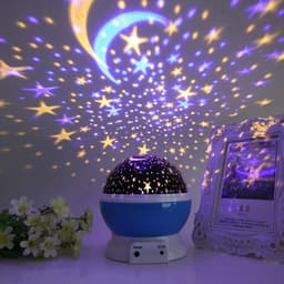 image-LED Projector Light USB Starry Sky Night Light Rotating Bedside Table Lamp For Kids Home Decoration Desk Light Atmosphere