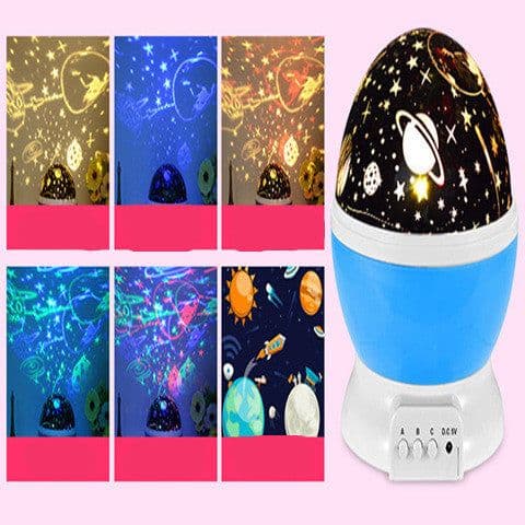 image-LED Projector Light USB Starry Sky Night Light Rotating Bedside Table Lamp For Kids Home Decoration Desk Light Atmosphere