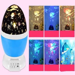 image-LED Projector Light USB Starry Sky Night Light Rotating Bedside Table Lamp For Kids Home Decoration Desk Light Atmosphere