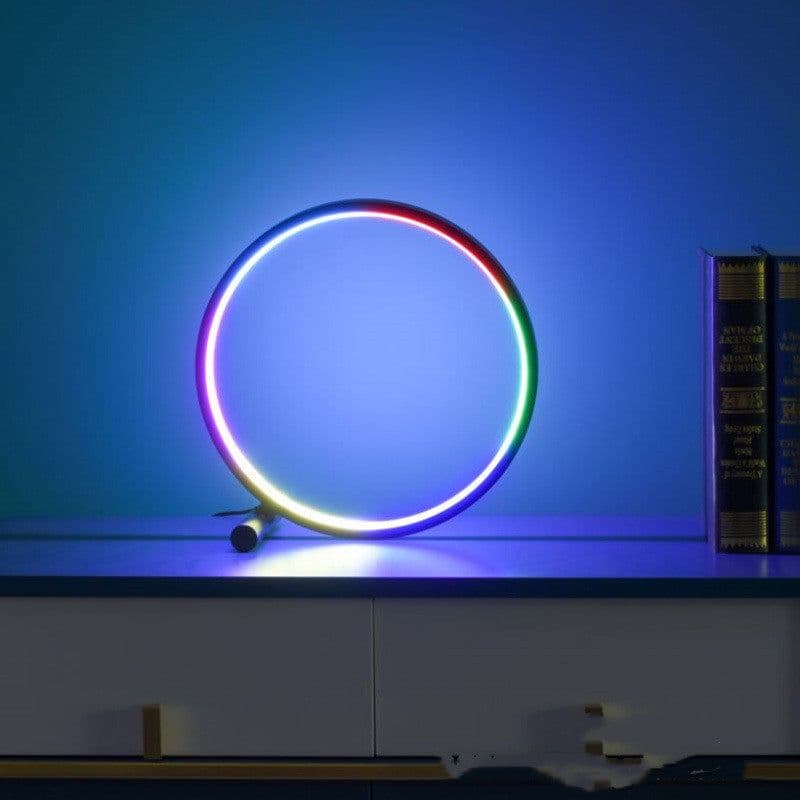 image-Nordic Simple Usb Table Lamp Rgb Atmosphere Lamp Led Decorative Lamp Creative Personality Eye Protection Bedroom Bedside Lamp Manufacturer