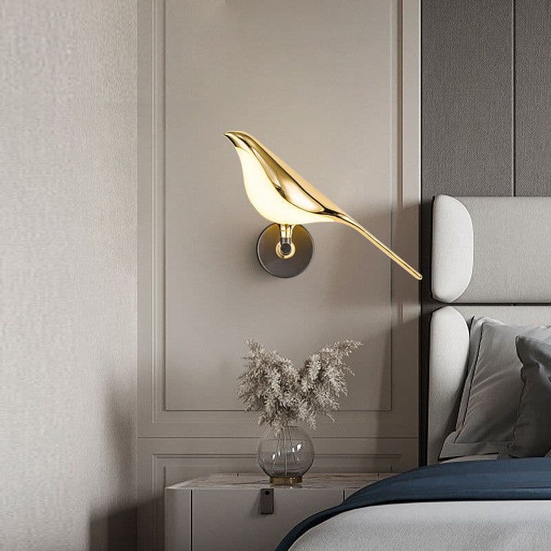 image-Modern Simplicity LED Wall Lamp Magpie Bird Model Light Sconce Light Indoor Lighting Home Kitchen Bedside Bedroom Living Room