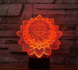 image-Foreign Trade New Lotus 2 3D Light Colorful Touch Charging Led Visual Light Gift Atmosphere 3591
