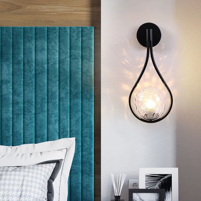 image-Nordic Bedroom Bedside Led Wall Lamp Golden Personality Home Lighting
