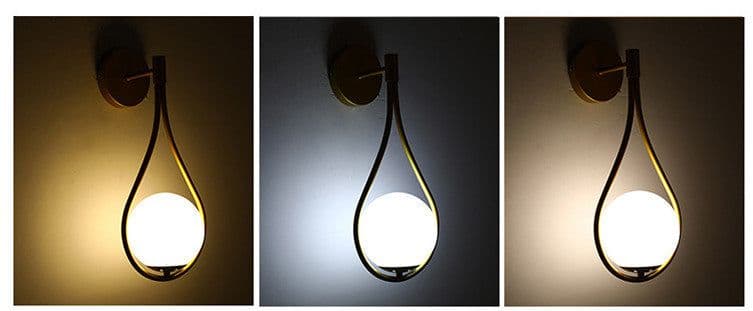 image-Nordic Bedroom Bedside Led Wall Lamp Golden Personality Home Lighting