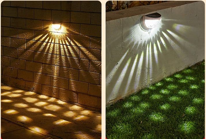 image-Led Solar Outdoor Garden Decoration New Stair Light Solar Light And Shadow Night Light Solar Wall Light