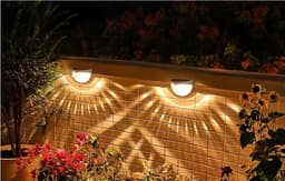 image-Led Solar Outdoor Garden Decoration New Stair Light Solar Light And Shadow Night Light Solar Wall Light