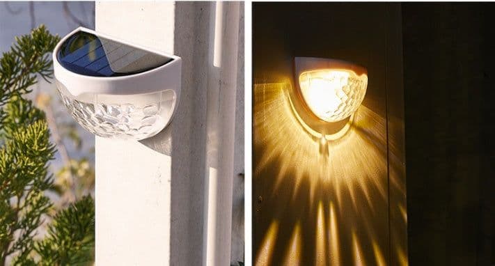 image-Led Solar Outdoor Garden Decoration New Stair Light Solar Light And Shadow Night Light Solar Wall Light