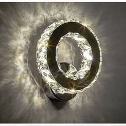 image-Crystal Wall Lamp Simple Led Living Room Background Wall Lamp Bedroom Bedside Lamp Corridor Wall Lamp